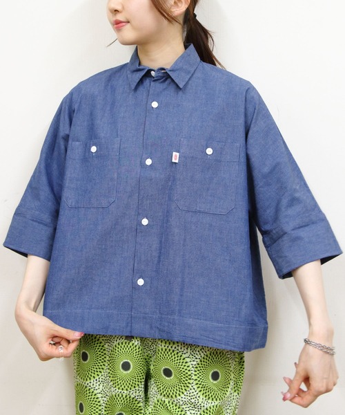 Danton（ダントン） 半袖シャツ 38 ホワイト レディース : ZOZOTOWN