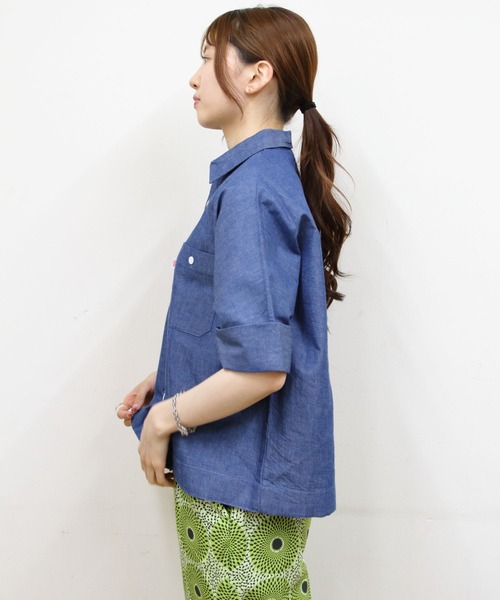 Danton（ダントン） 半袖シャツ 38 ホワイト レディース : ZOZOTOWN