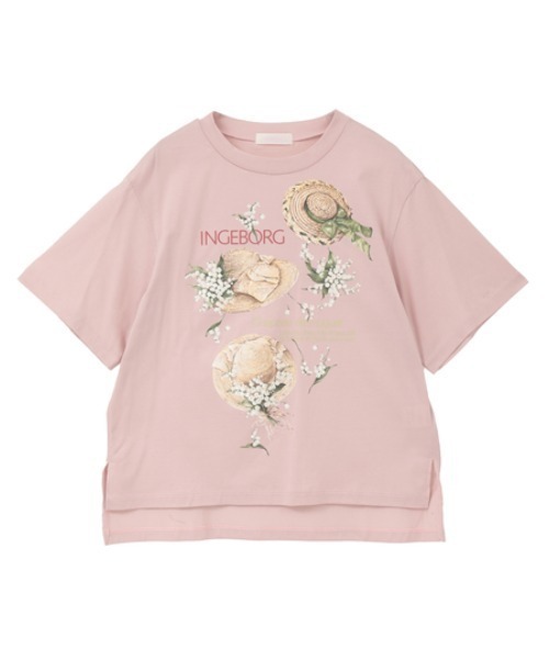 インゲボルグ　新作シャポードミュゲpt.Tシャツ　ひろりん INGEBORG（インゲボルグ） tシャツ 半袖 シャポードミュゲワンポイント