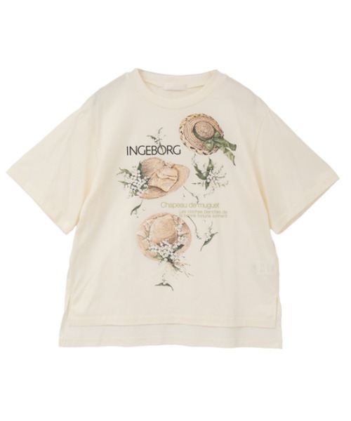 INGEBORG（インゲボルグ） tシャツ 半袖 シャポードミュゲワンポイント