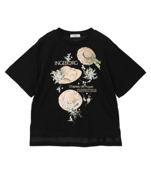 INGEBORG（インゲボルグ） tシャツ 半袖 シャポードミュゲワンポイント