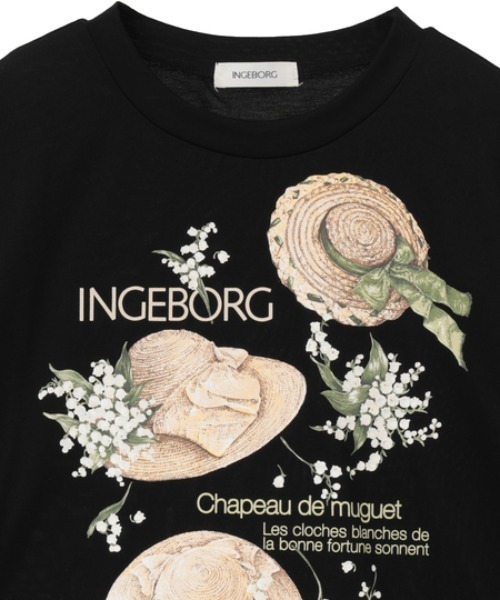 INGEBORG（インゲボルグ） tシャツ 半袖 シャポードミュゲワンポイント