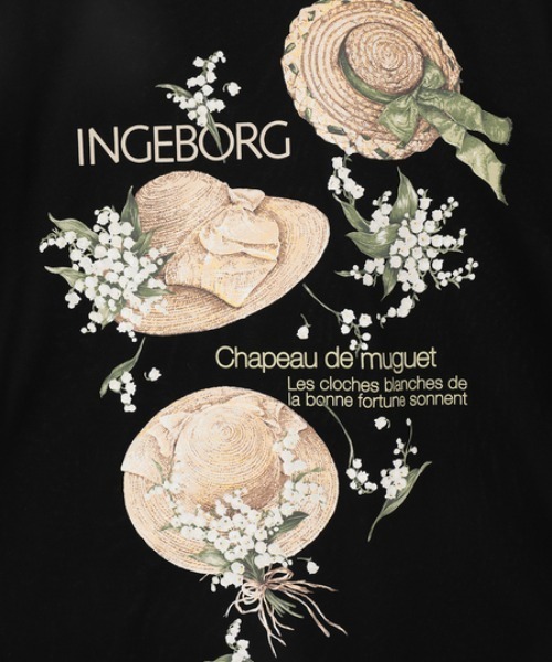 インゲボルグ　新作シャポードミュゲpt.Tシャツ　ひろりん INGEBORG（インゲボルグ） tシャツ 半袖 シャポードミュゲワンポイント