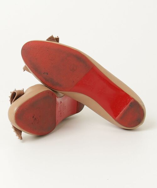 サイズ36 Christian Louboutin ベージュ ハイヒール Christian Louboutin（クリスチャンルブタン） フラットパンプス 36