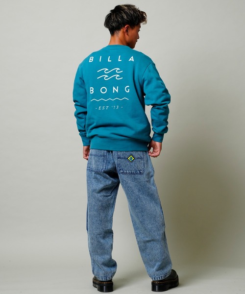 「BILLABONG」 スウェットカットソー M グリーン メンズ_画像6