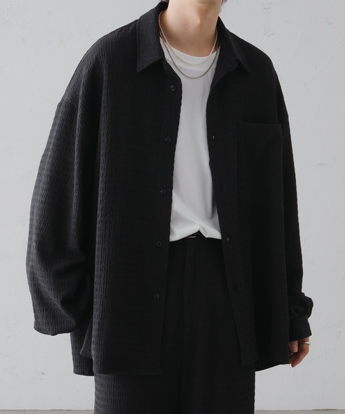 「epnok」 長袖シャツ LARGE ブラック メンズ_画像5