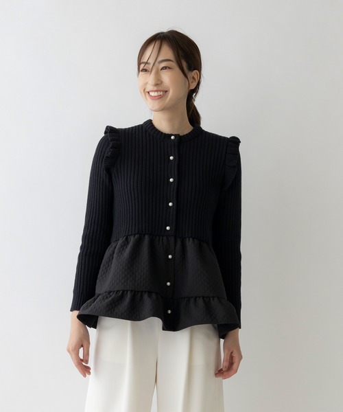 「Sono」 ニットカーディガン 1 グレー レディース_画像5