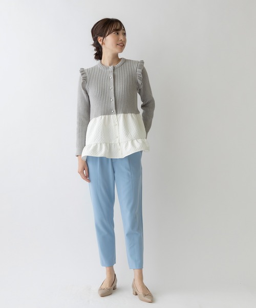 「Sono」 ニットカーディガン 1 グレー レディース_画像9