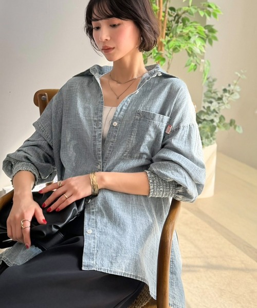 「Java」 長袖シャツ X-LARGE ライトブルー レディース_画像3