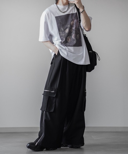 「ELLUV」 半袖Tシャツ L ブラック系その他2 メンズ_画像4
