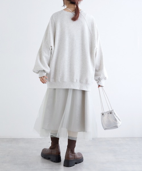 「w closet」 キャミソールワンピース FREE ライトグレー レディース_画像4