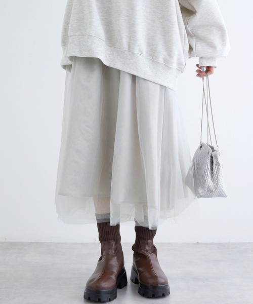 「w closet」 キャミソールワンピース FREE ライトグレー レディース_画像6