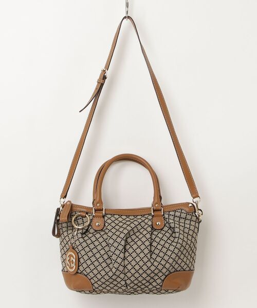 グッチ　ディアマンテ　中古品　2wayバッグ　ショルダー GUCCI（グッチ） ディアマンテ スーキー 2WAYバッグ - ブラウン