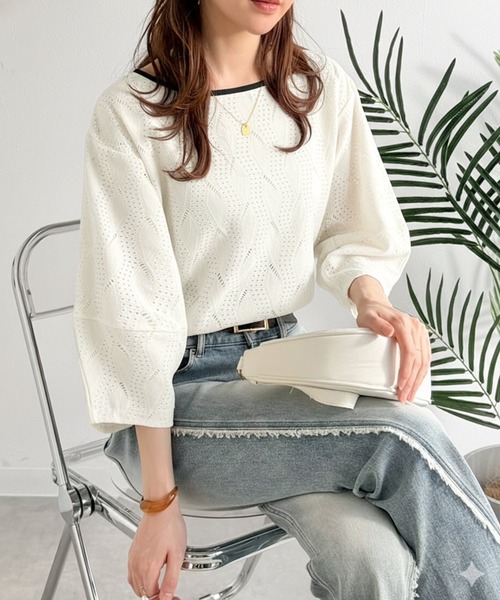 「classicalelf」 7分袖カットソー X-LARGE オフホワイト レディース_画像6