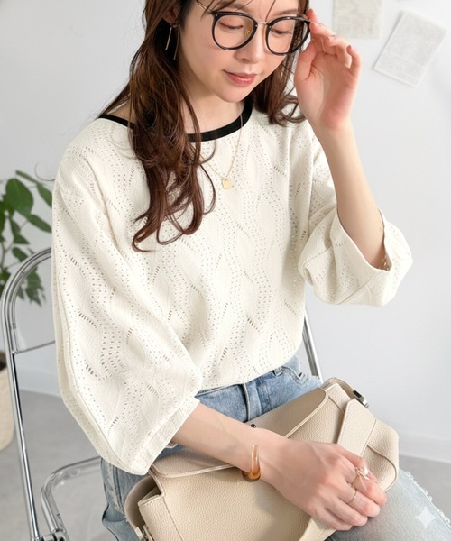 「classicalelf」 7分袖カットソー X-LARGE オフホワイト レディース_画像7