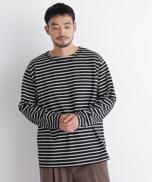 NANO universe（ナノ・ユニバース） tシャツ ボーダーバスクTシャツ