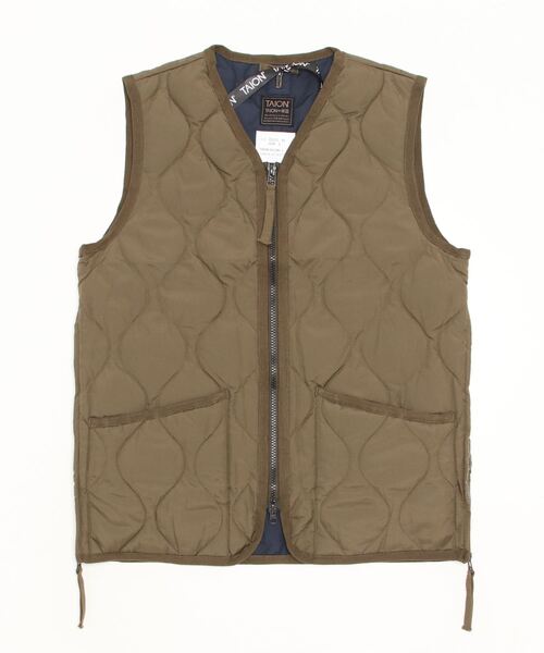 新品未使用　TAION ダウンベスト　sizeL TAION ダウンベスト ベスト MILITARY ZIP V NECK (TAION-001ZML