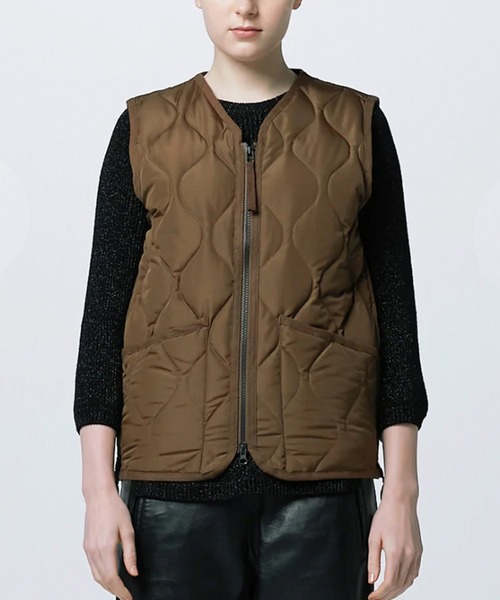 TAION ダウンベスト ベスト MILITARY ZIP V NECK (TAION-001ZML