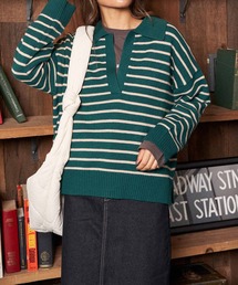 ANAP（アナップ） ニット セーター ボーダースキッパープルオーバー