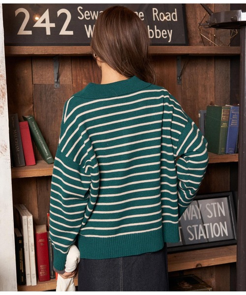 ANAP（アナップ） ニット セーター ボーダースキッパープルオーバー