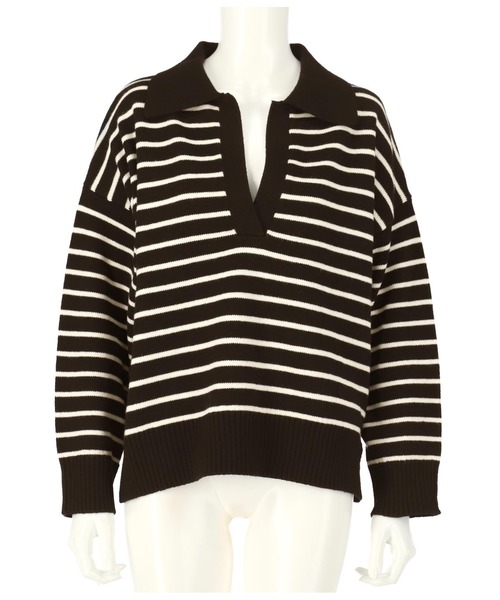 ANAP（アナップ） ニット セーター ボーダースキッパープルオーバー