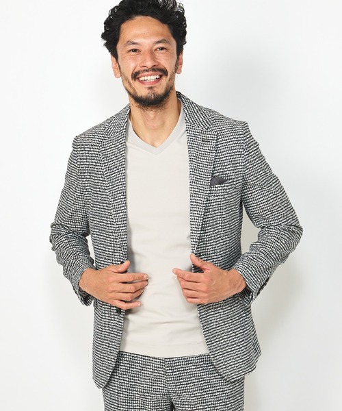 味一boy トゥモローランド 超高級 シアサッカー テーラードジャケット MEN'S BIGI ジャケット テーラードジャケット 「ACTIVE TAILOR