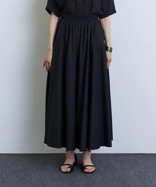 スカート コットンシルクタイプライターイージースカート レディース  