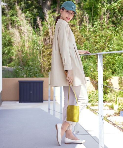 Tiaclasse ブラウス シャツ 「洗える」ピーチスキンシャツチュニック