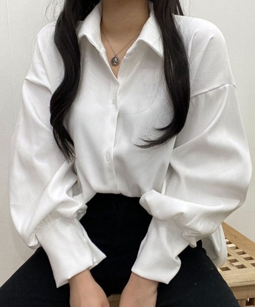 linkle balloon blouse   ボリューム　袖　ブラウス ブラウス シャツ Balloon sleeve voluminous shirt / バルーンスリーブ