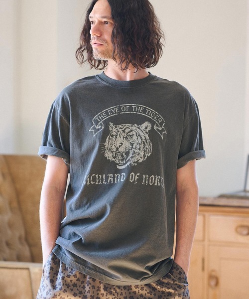 CAMBIO tシャツ mt8927- ヴィンテージ風Tシャツ（Tiger） メンズ