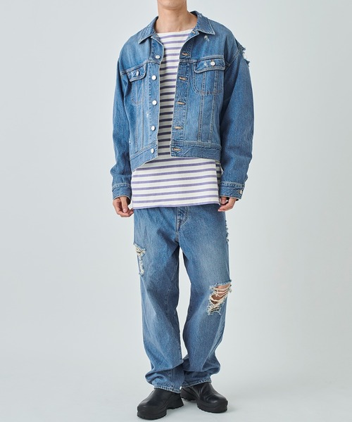 URU（ウル） ワイドパンツ ジーンズ DENIM PANTS メンズ : ZOZOTOWN