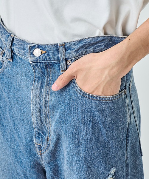 URU（ウル） ワイドパンツ ジーンズ DENIM PANTS メンズ : ZOZOTOWN