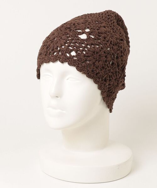 ニット帽 ニットキャップ 「HIKA」カギ編みワッチCAP レディース