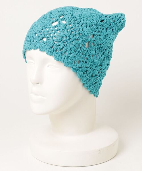 ニット帽 ニットキャップ 「HIKA」カギ編みワッチCAP レディース