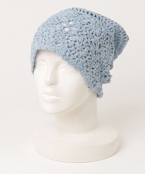 ニット帽 ニットキャップ 「HIKA」カギ編みワッチCAP レディース