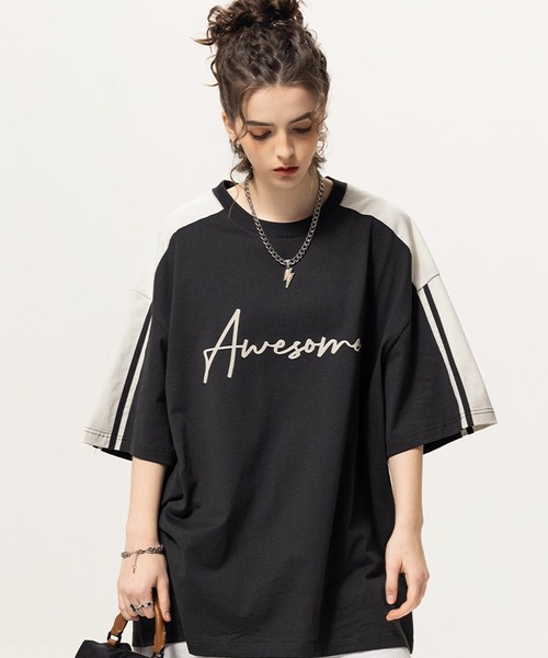 2色 ロングTシャツ ゲームシャツ ユニフォーム風 スポーティ ロッキーモンロー Rocky Monroe ゲームシャツ ロンT 襟付き