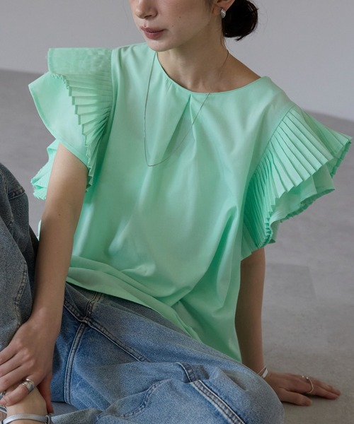 each alchemist ブラウス シャツ プリーツスリーブタック