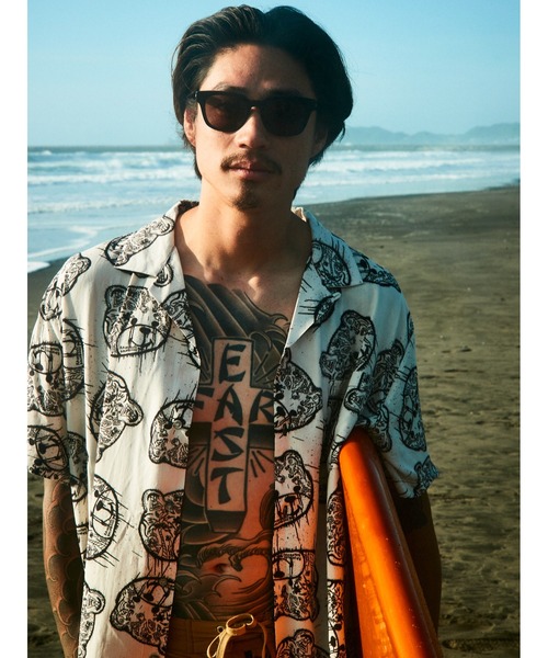 DOUBLE RAINBOUU シャツ DOUBLE RAINBOUU シャツ CANNABIS別注 BENI × TAPPEI (BT-002