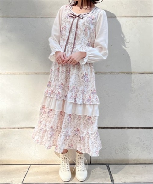 axes femme」 長袖ワンピース MEDIUM キナリ レディース : 85389071 
