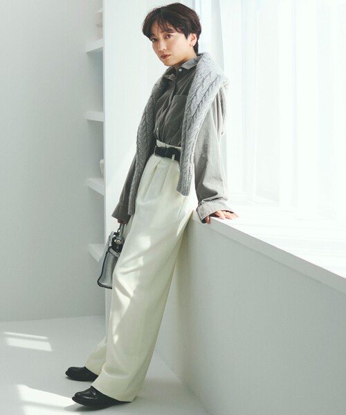 23区（ニジュウサンク） パンツ ナチュラルストレッチサキソニー