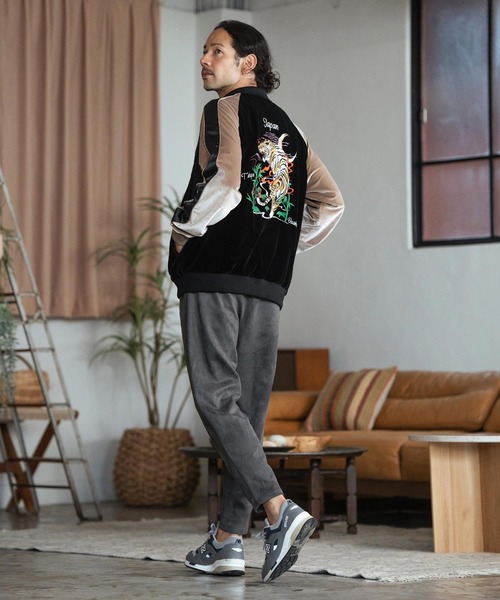 カンビオ　CAMBIO ベロア調　スカジャン　Souvenir Jacket　S 50%OFF【CAMBIO(カンビオ)】ベロアスカジャン(HLCM0174