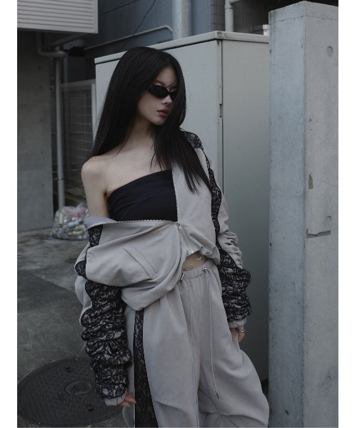 Darich ダーリッチ レースドッキングボリュームギャザーセットアップ パンツ Darich セットアップ レースドッキングボリュームギャザー