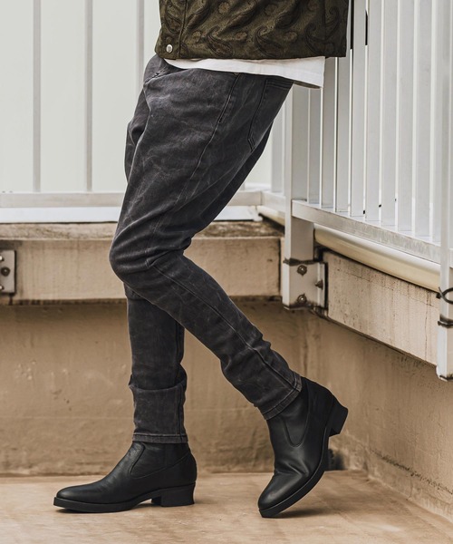 CAMBIO ジーンズ mp12811- Crack Bleach Black Denim Pants