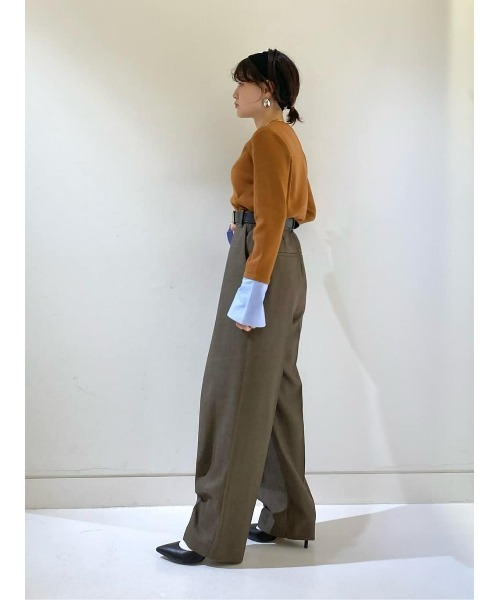◆カフスニットプルオーバー allureville ニット セーター カフスドッキングプルオーバー