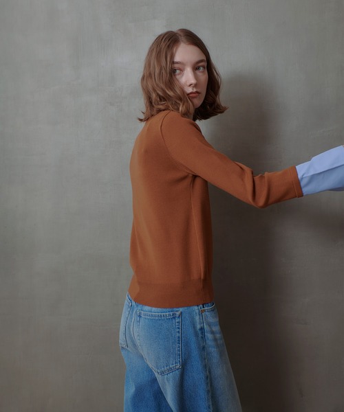 ◆カフスニットプルオーバー allureville ニット セーター カフスドッキングプルオーバー
