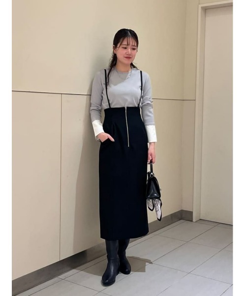 アルアバイルカフスドッキングプルオーバー ブラック allureville ニット セーター カフスドッキングプルオーバー