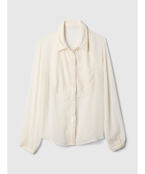 GAP ブラウス シャツ パーフェクト ビブヨークシャツ レディース