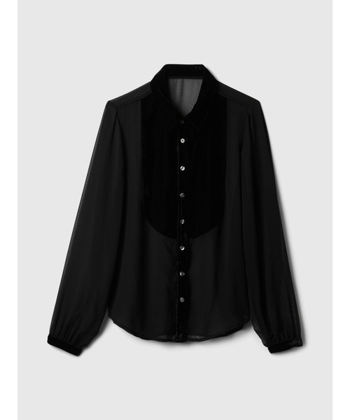 GAP ブラウス シャツ パーフェクト ビブヨークシャツ レディース