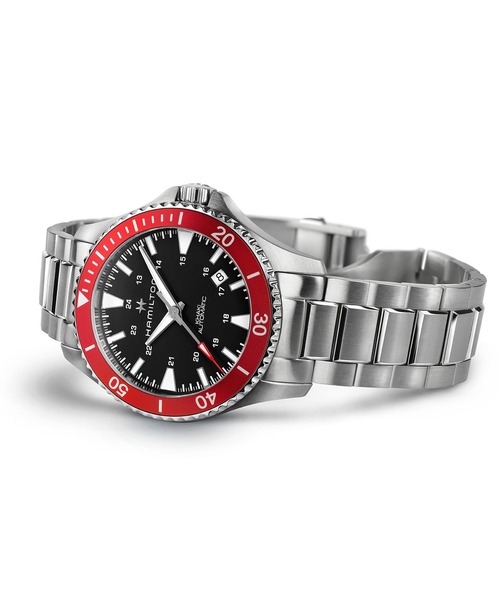 腕時計 HAMILTON 「ハミルトン」 腕時計 Khaki Navy （カーキ ネイビー） スキューバ オート 自動巻き 40MM ブラック×シルバの画像