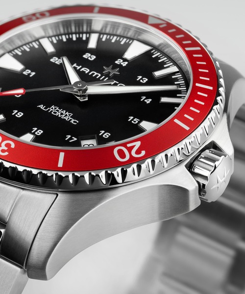 腕時計 HAMILTON 「ハミルトン」 腕時計 Khaki Navy （カーキ ネイビー） スキューバ オート 自動巻き 40MM ブラック×シルバの画像